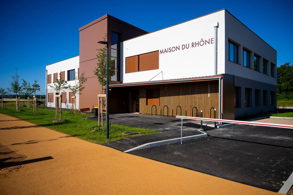 Chantier de collège dans le Rhône
